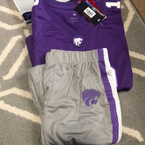 Fast Asleep University of Kansas State Two Piece Home Uniform pajama 7 T - Picture 1 of 8